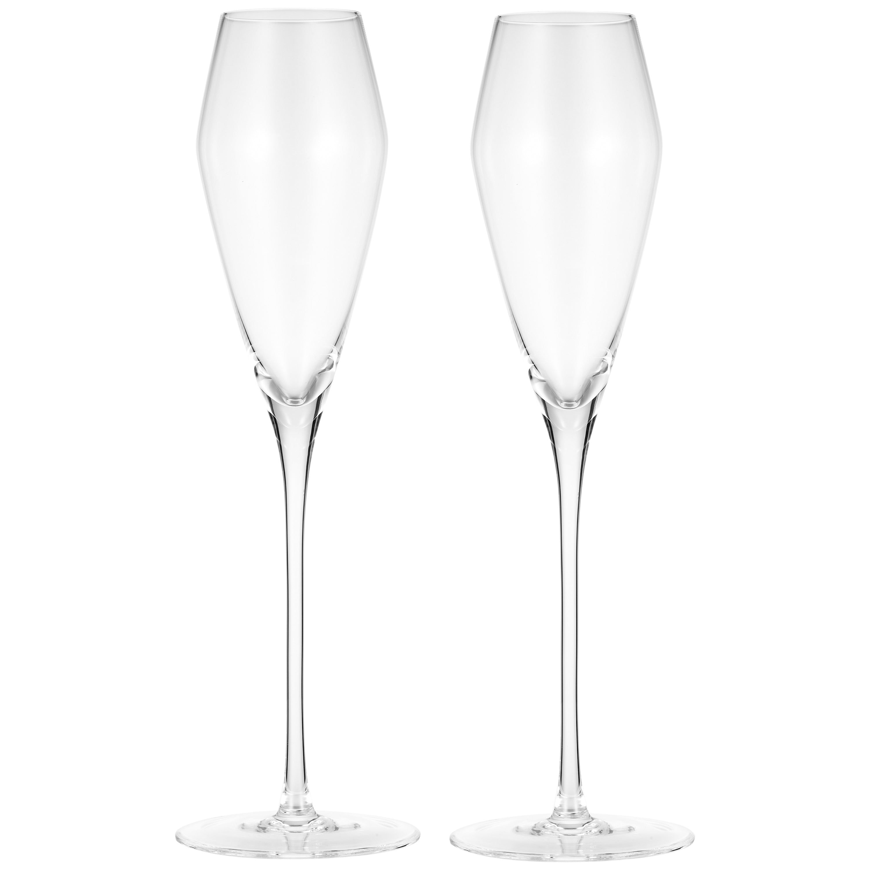 BERKWARE Premium Champagne Flutes - Crystal Tulip Champagne  Glasses - 7.7 oz each (Set of 2): Champagne Glasses