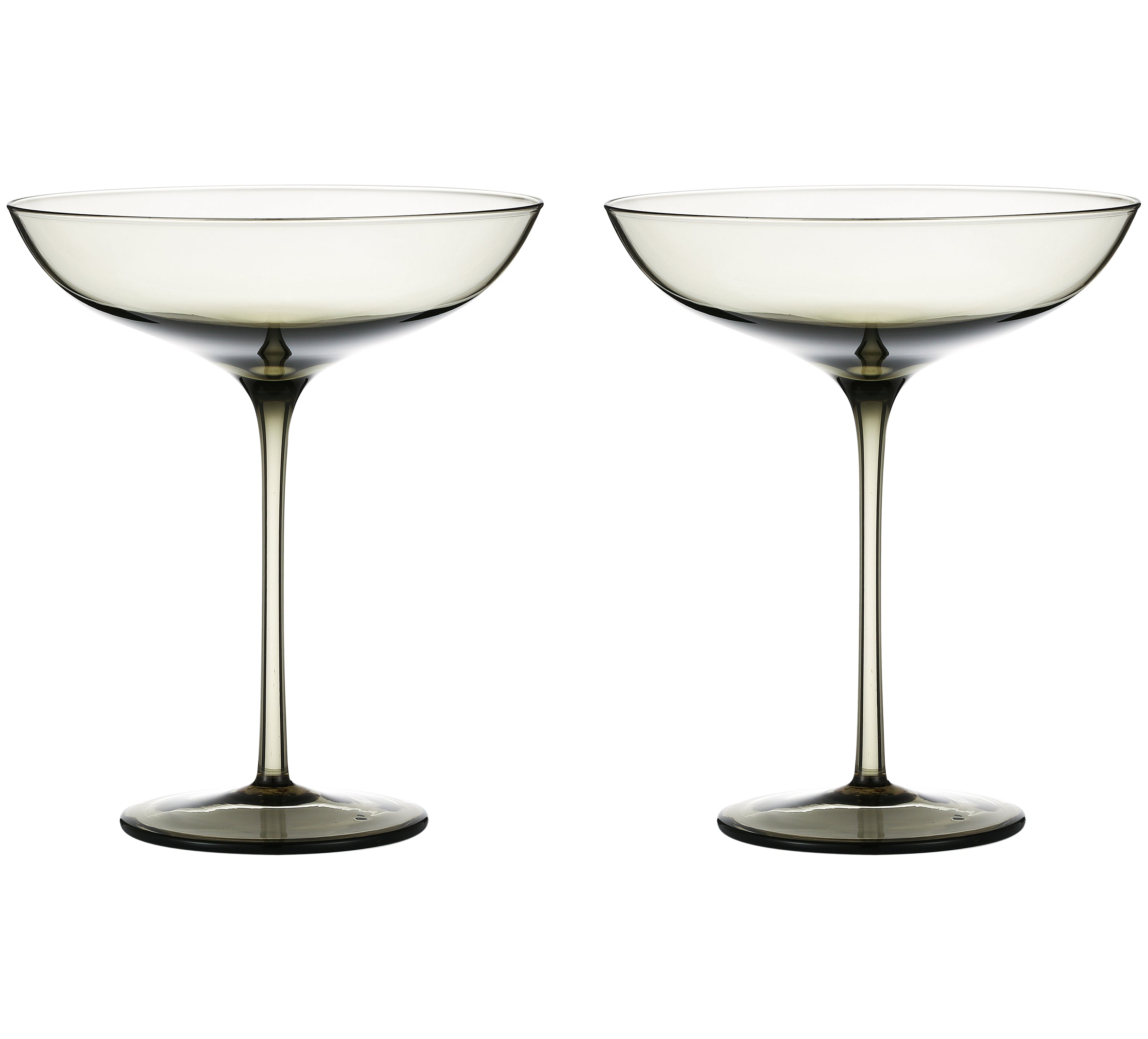 Berkware Set of 2 Luxurious and Elegant Coupe Cocktail Glass - Blue