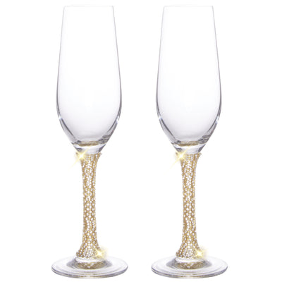 Berkware Crystal Champagne Glass with Gold Rim, Set of 6, 1 - Fred Meyer